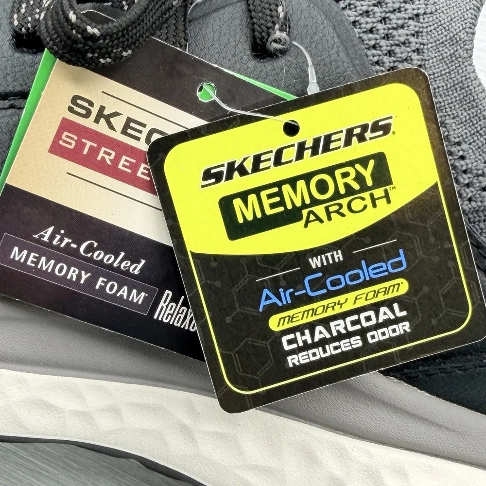 Skechers Men's 11.5 Shoes Gray Sneakers Relaxed Fit Walking Dalton 210986